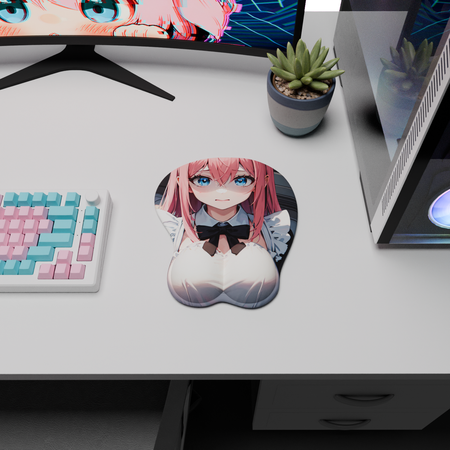 The "Shy Guitarist" Waifu Mousepad | Style B