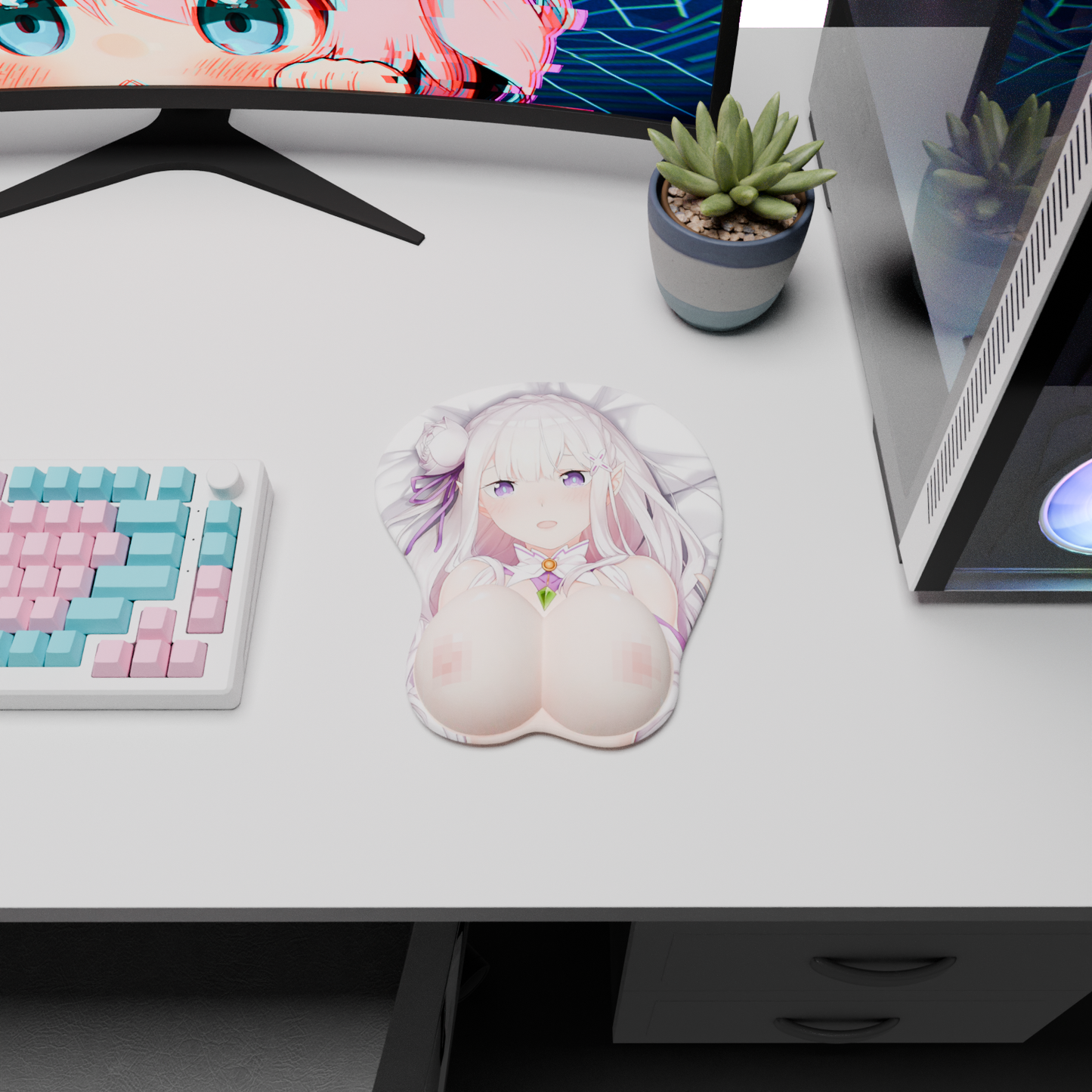 The "Frozen Elegance" NSFW Waifu Mousepad | Style F