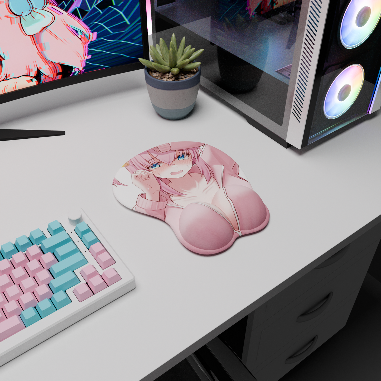 The "Shy Guitarist" Waifu Mousepad | Style F