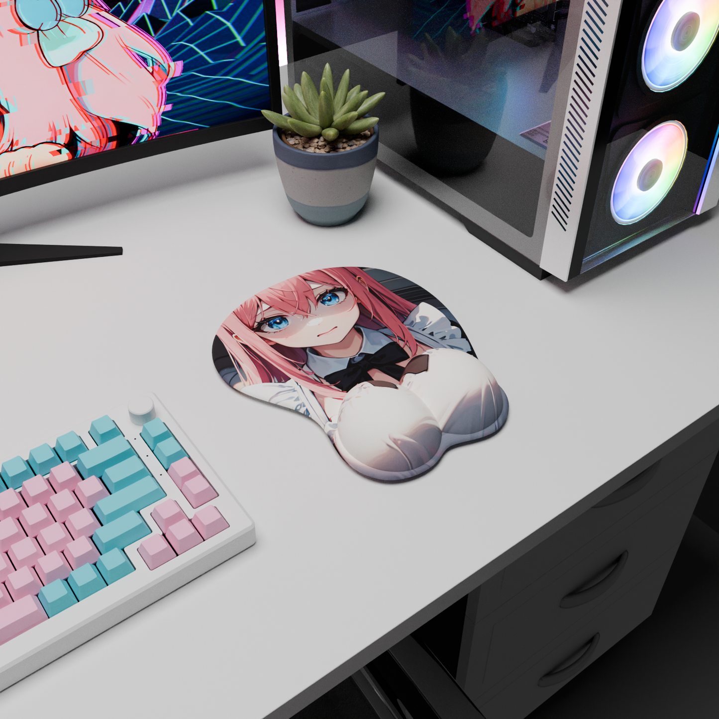 The "Shy Guitarist" Waifu Mousepad | Style B