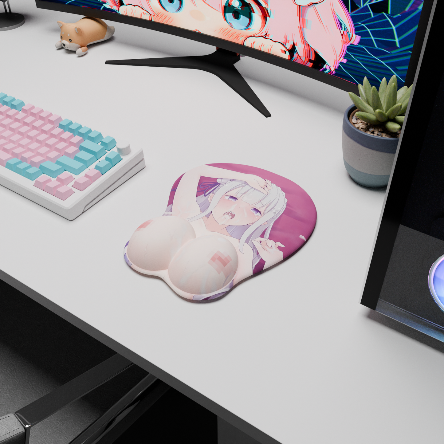 The "Frozen Elegance" NSFW Waifu Mousepad | Style D