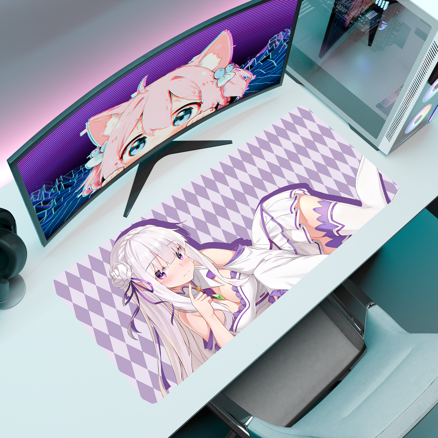 The "Frozen Elegance" Waifu Deskmat | Style B