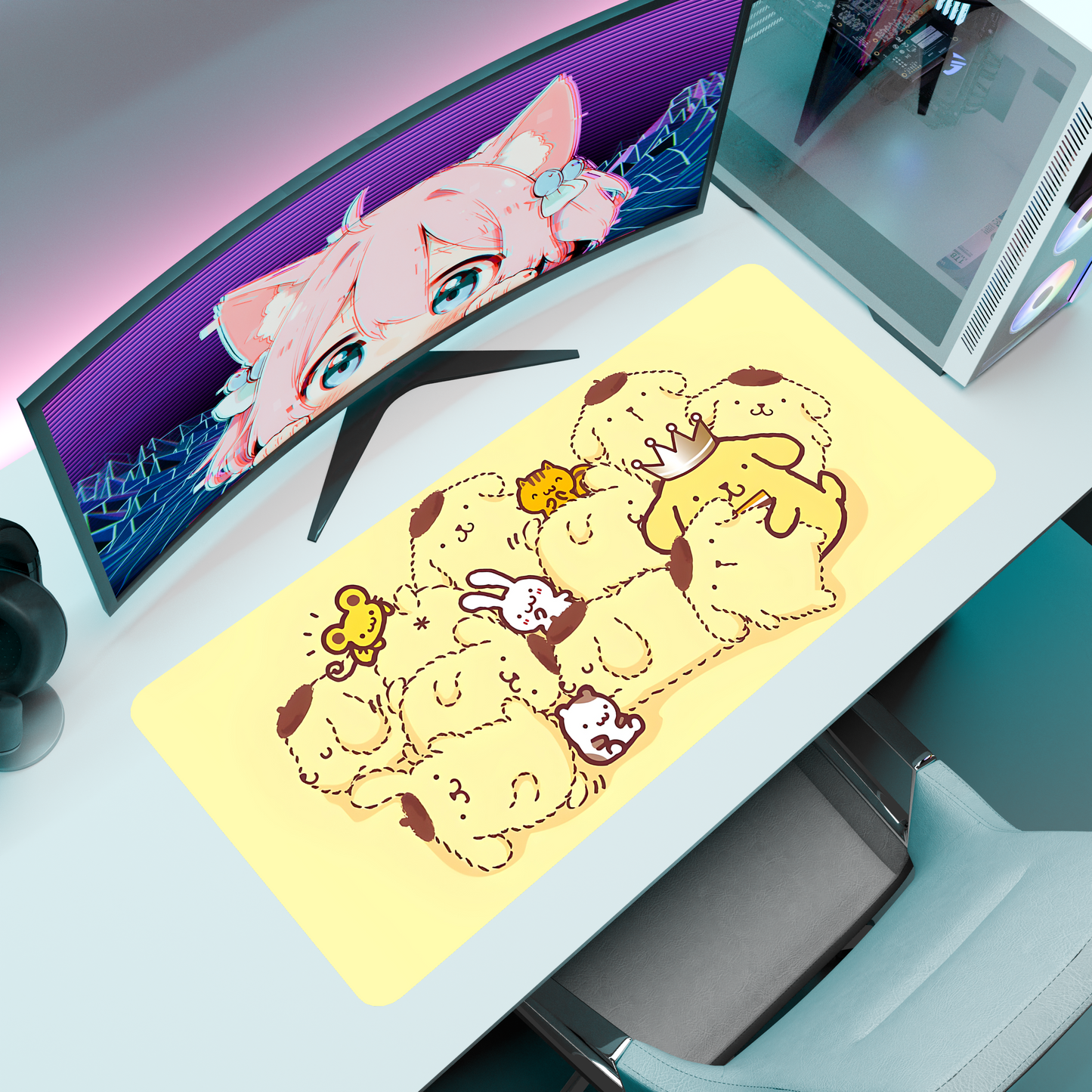 The "Pom Pom" Kawaii Deskmat | Style B