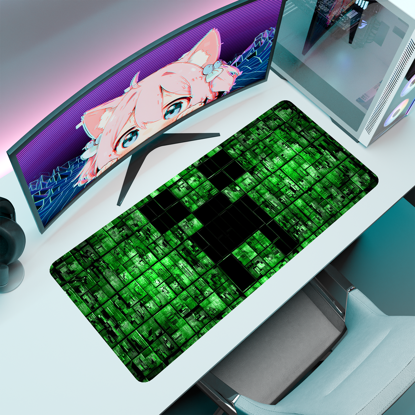 The "Pixelated Game" Kawaii Deskmat | Style C