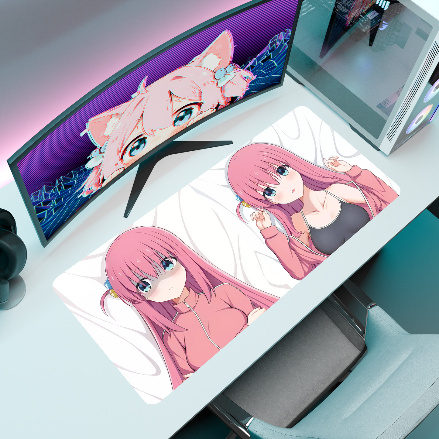 The "Shy Guitarist" Waifu Deskmat | Style B