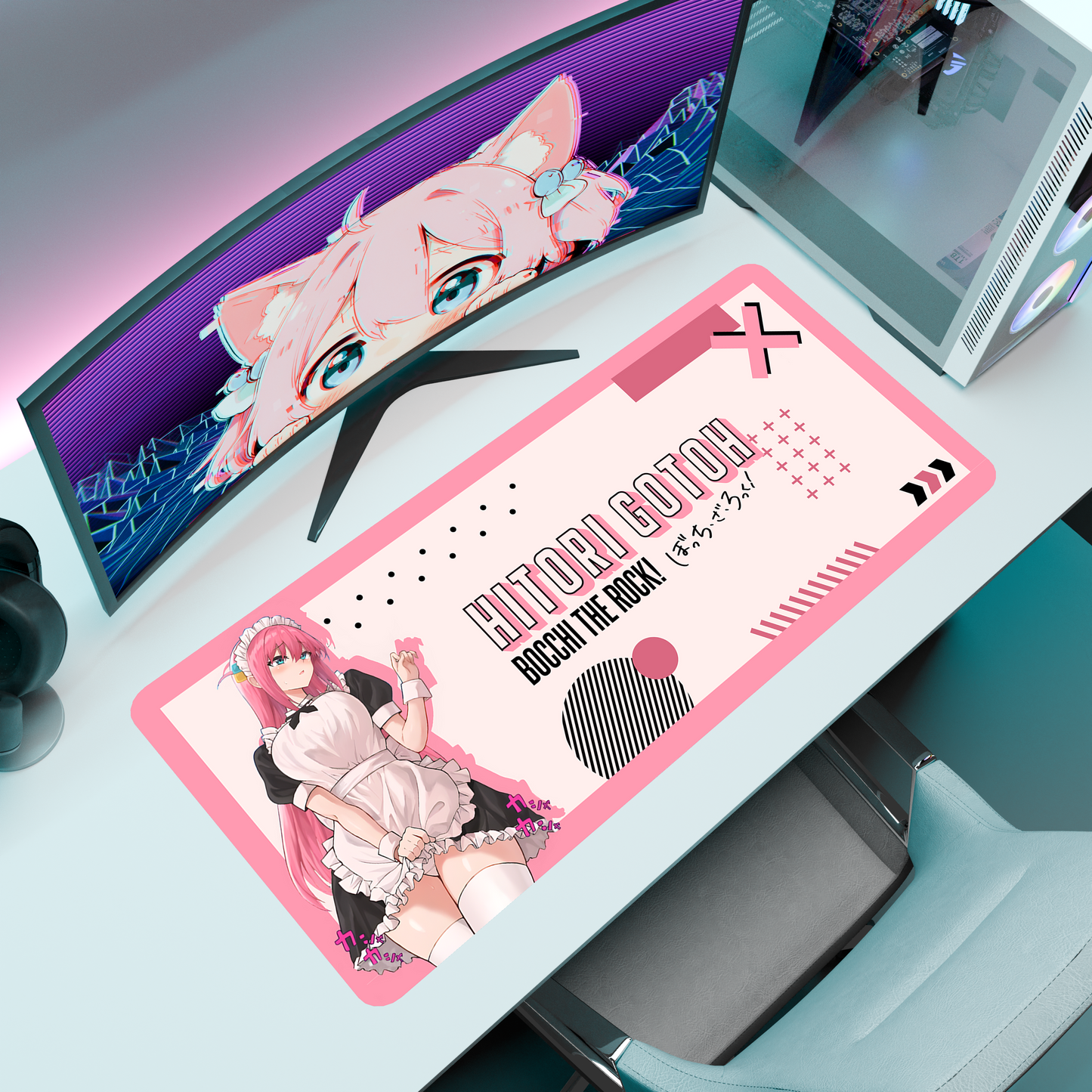 The "Shy Guitarist" Waifu Deskmat | Style A