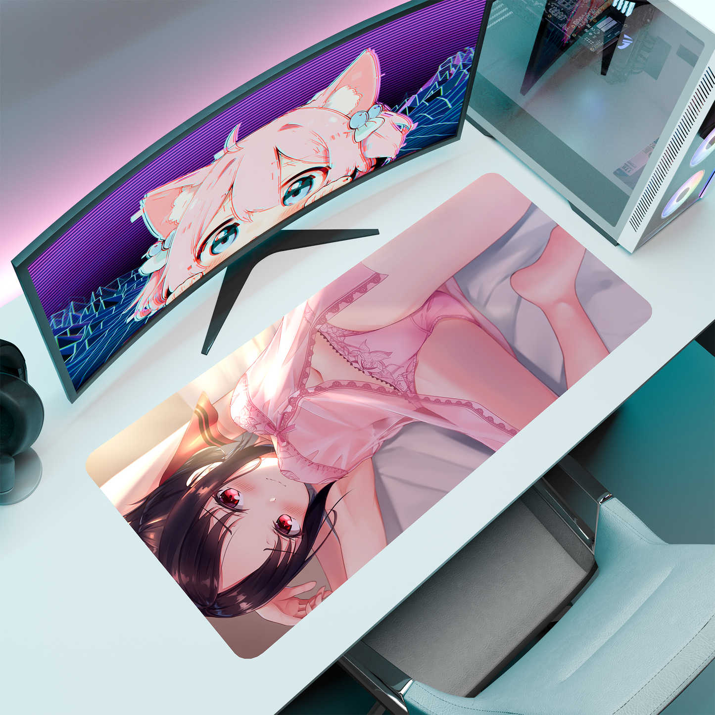 The "Princess Muscle" Waifu Deskmat | Style B