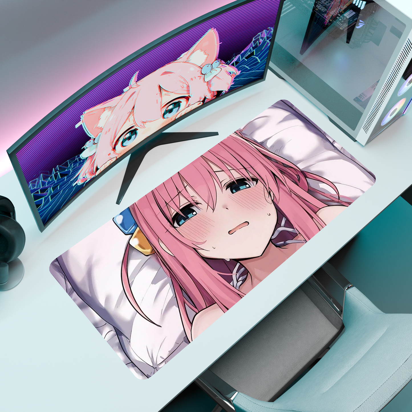 The "Shy Guitarist" Waifu Deskmat | Style C