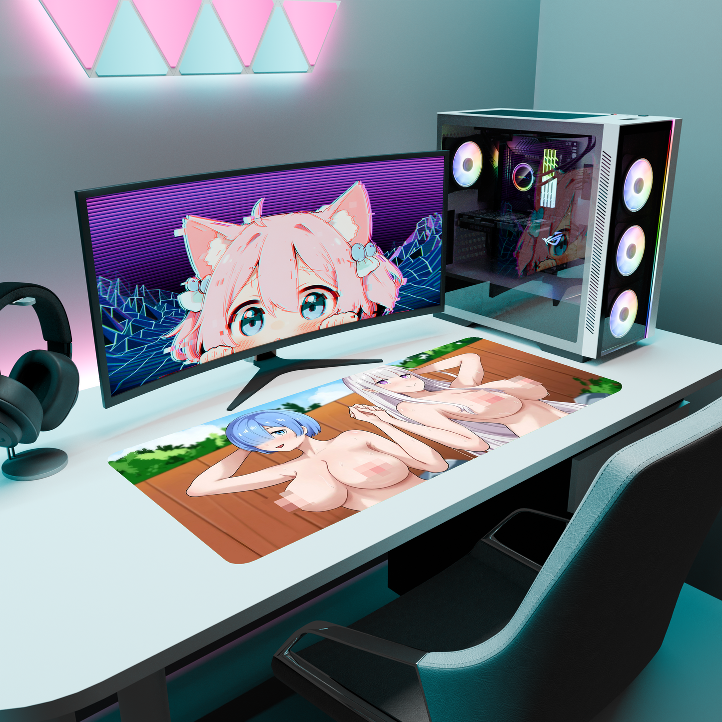 The "Frozen Elegance" NSFW Waifu Deskmat | Style F