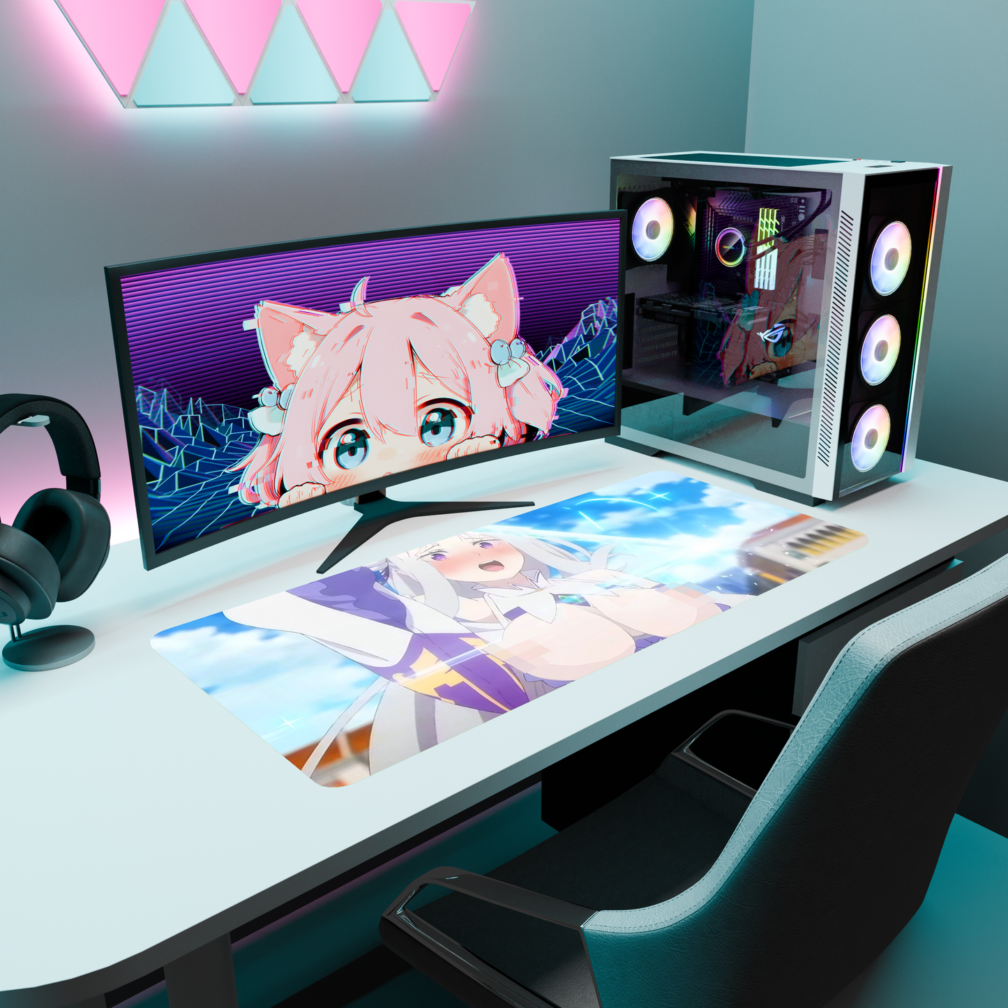 The "Frozen Elegance" NSFW Waifu Deskmat | Style E