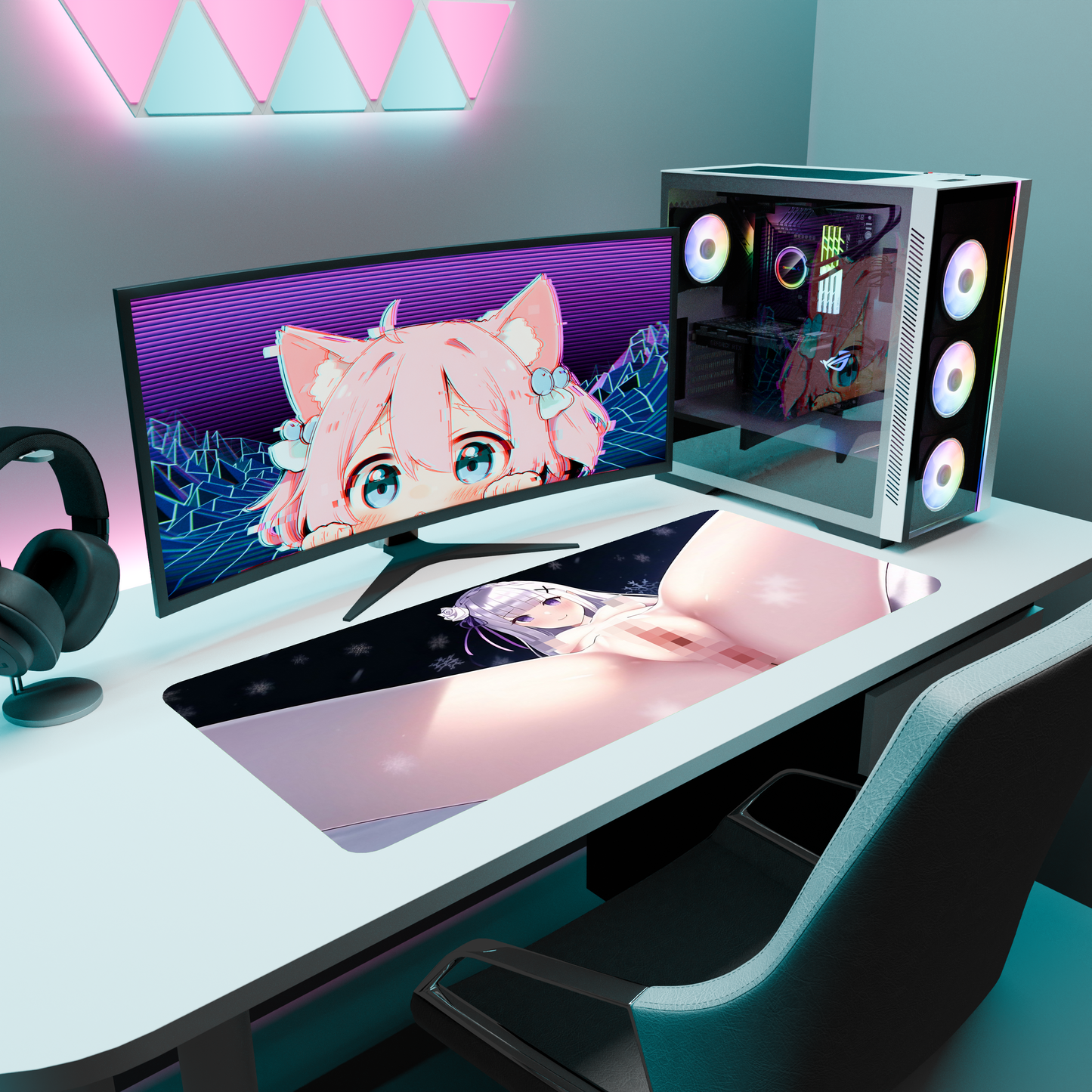 The "Frozen Elegance" NSFW Waifu Deskmat | Style I