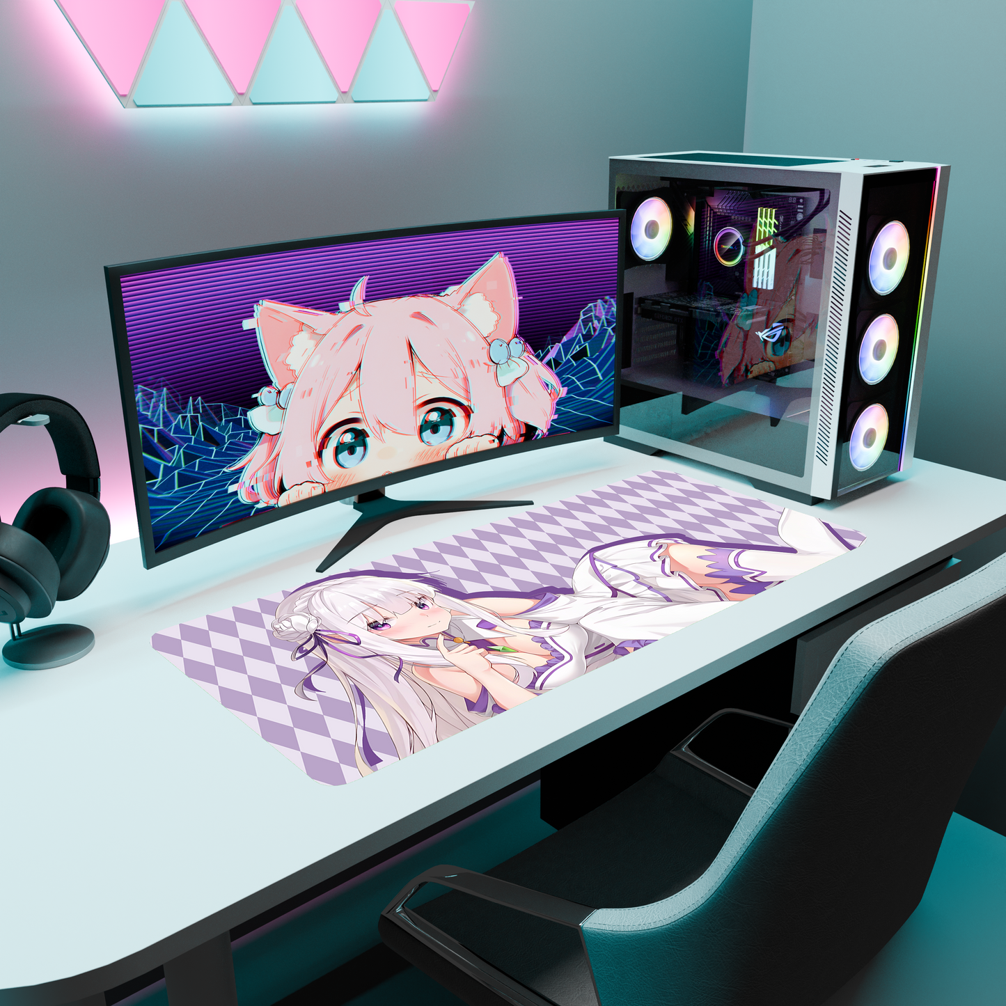 The "Frozen Elegance" Waifu Deskmat | Style B