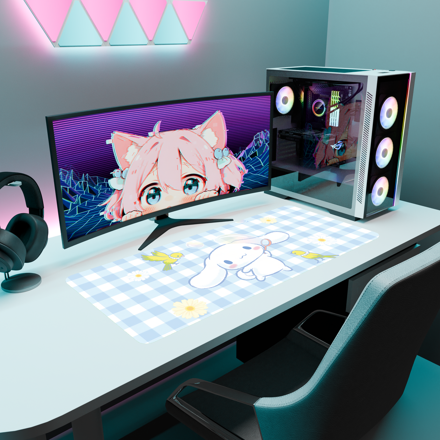 The "Cloudy Pup" Kawaii Deskmat | Style A