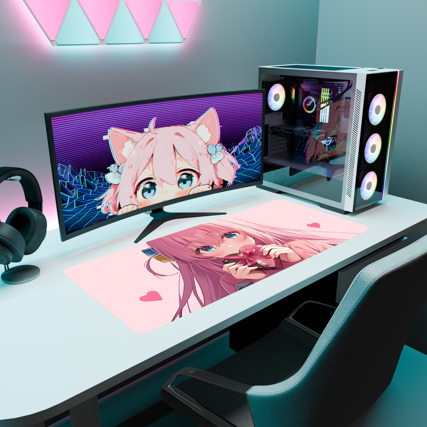 The "Shy Guitarist" Waifu Deskmat | Style E