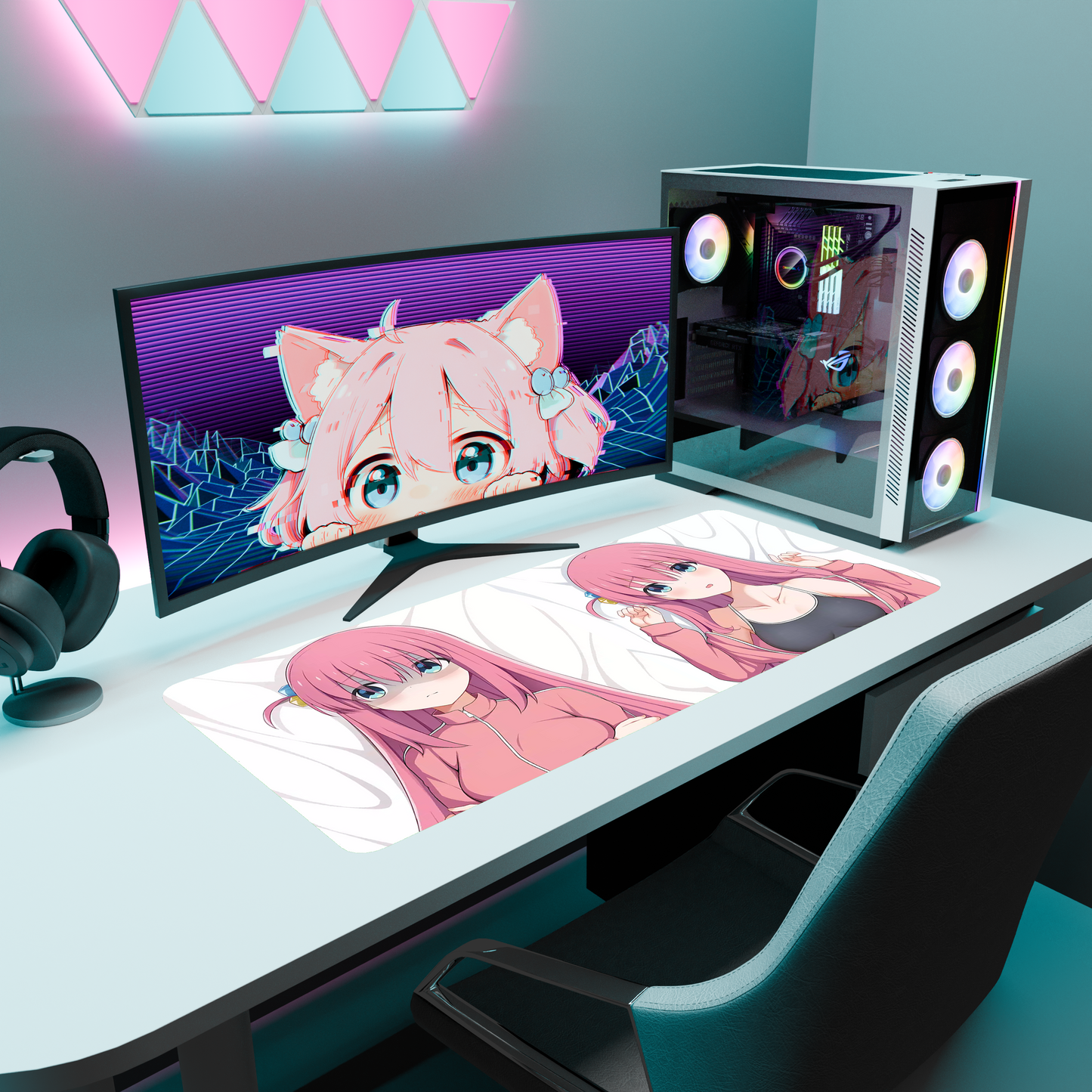 The "Shy Guitarist" Waifu Deskmat | Style B