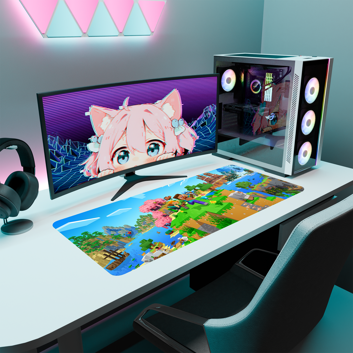 The "Pixelated Game" Kawaii Deskmat | Style E