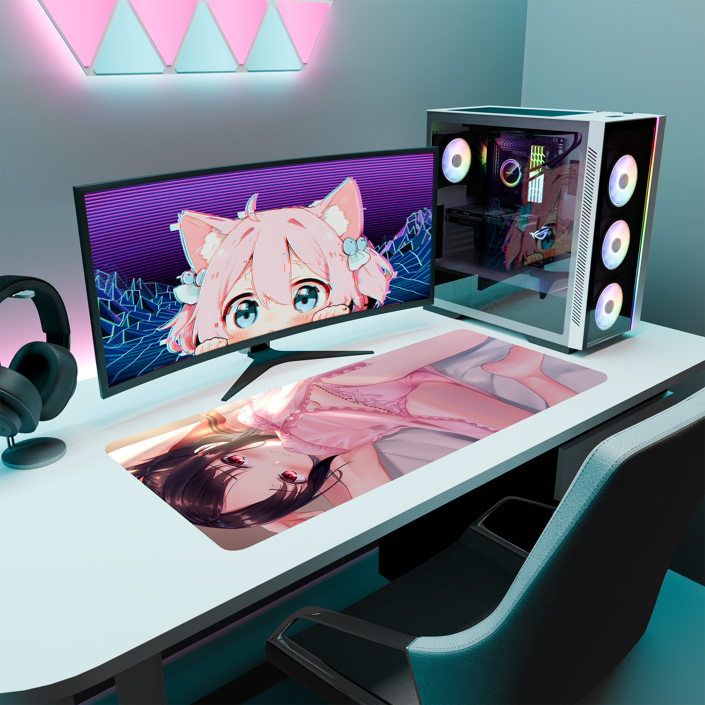 The "Princess Muscle" Waifu Deskmat | Style B