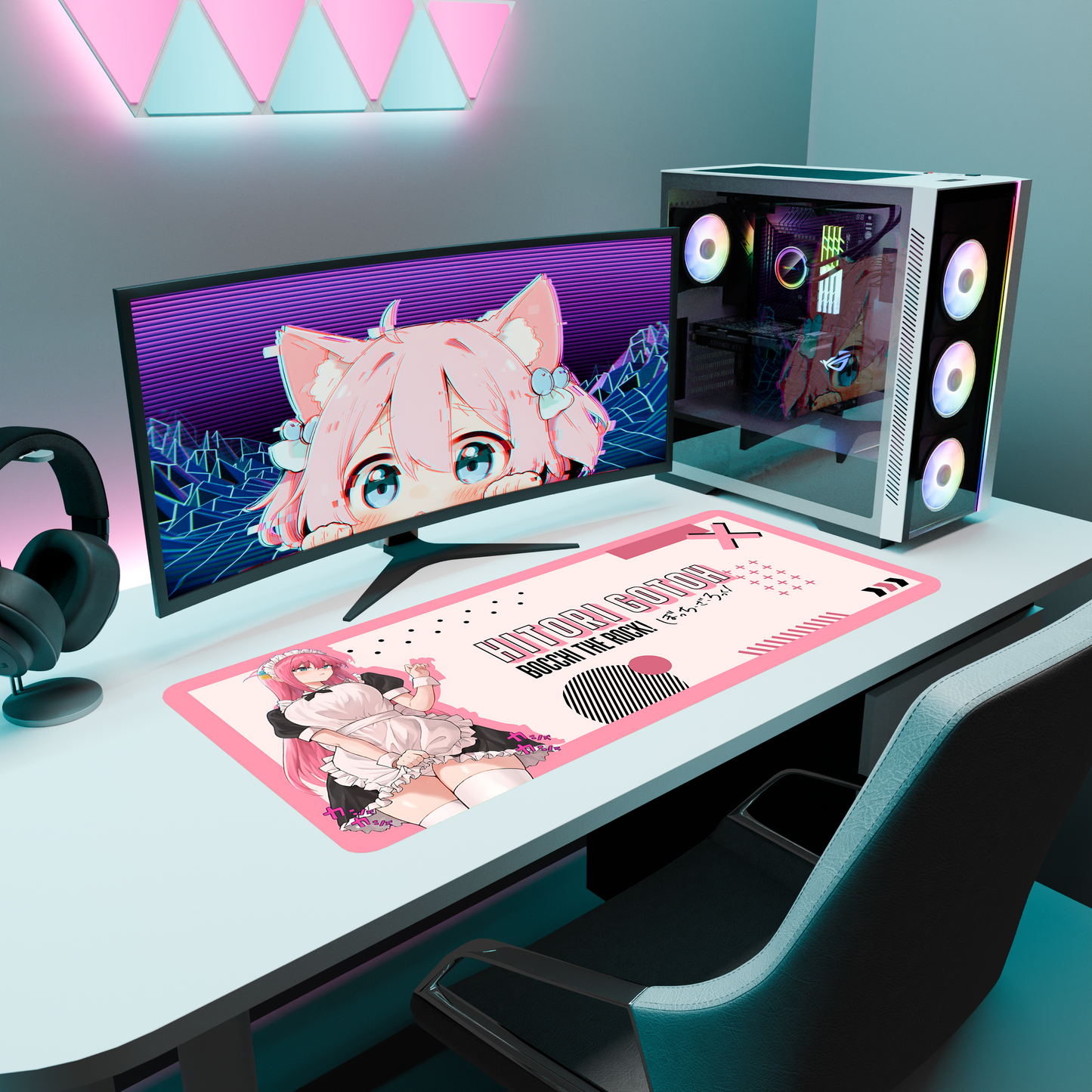 The "Shy Guitarist" Waifu Deskmat | Style A