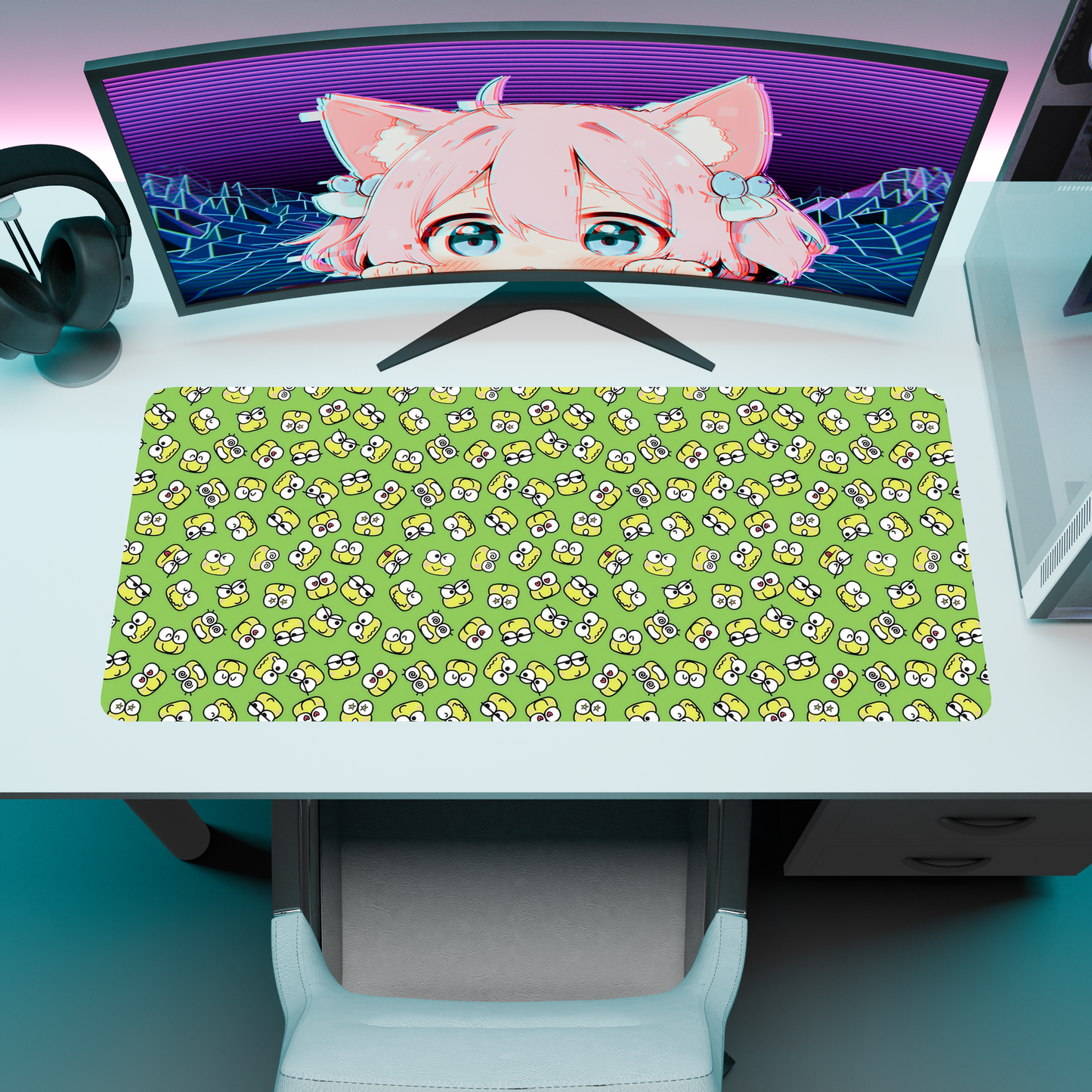 The "Kero Kero" Kawaii Deskmat | Style C