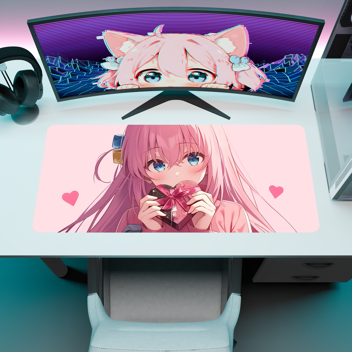 The "Shy Guitarist" Waifu Deskmat | Style E