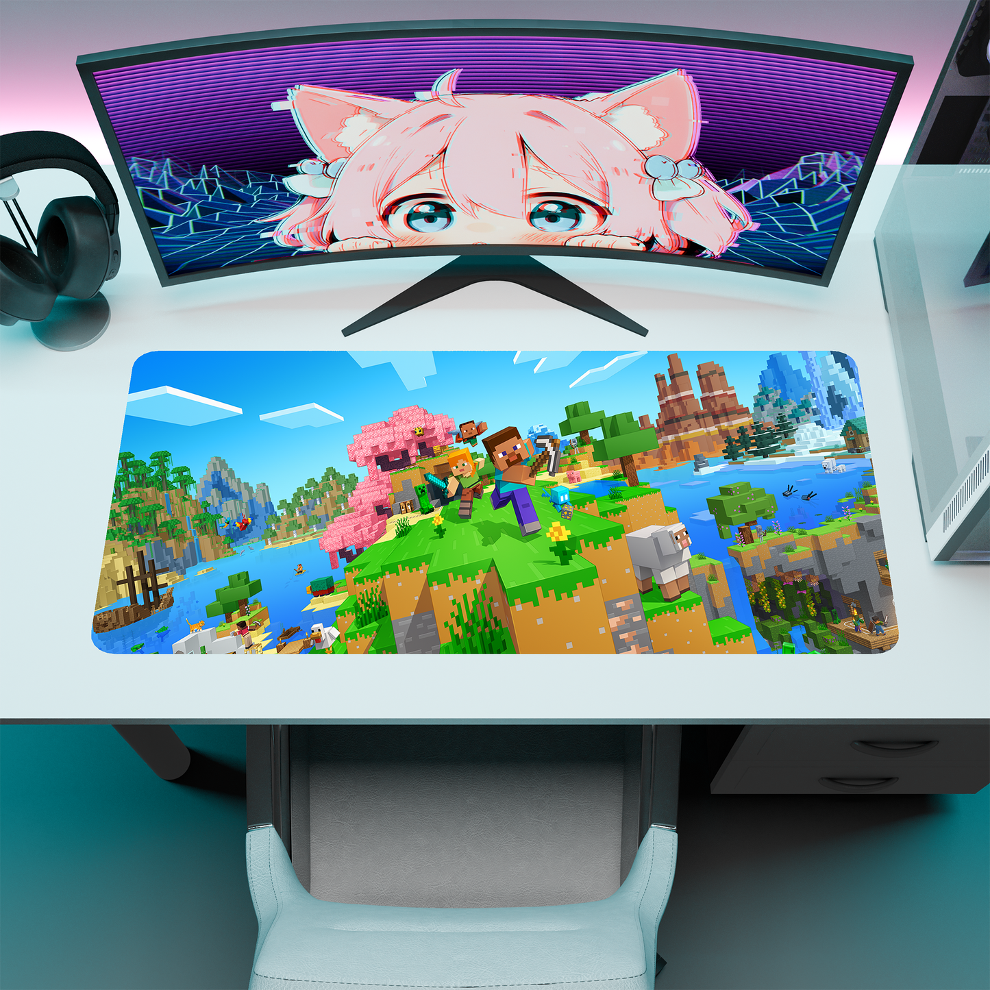 The "Pixelated Game" Kawaii Deskmat | Style E