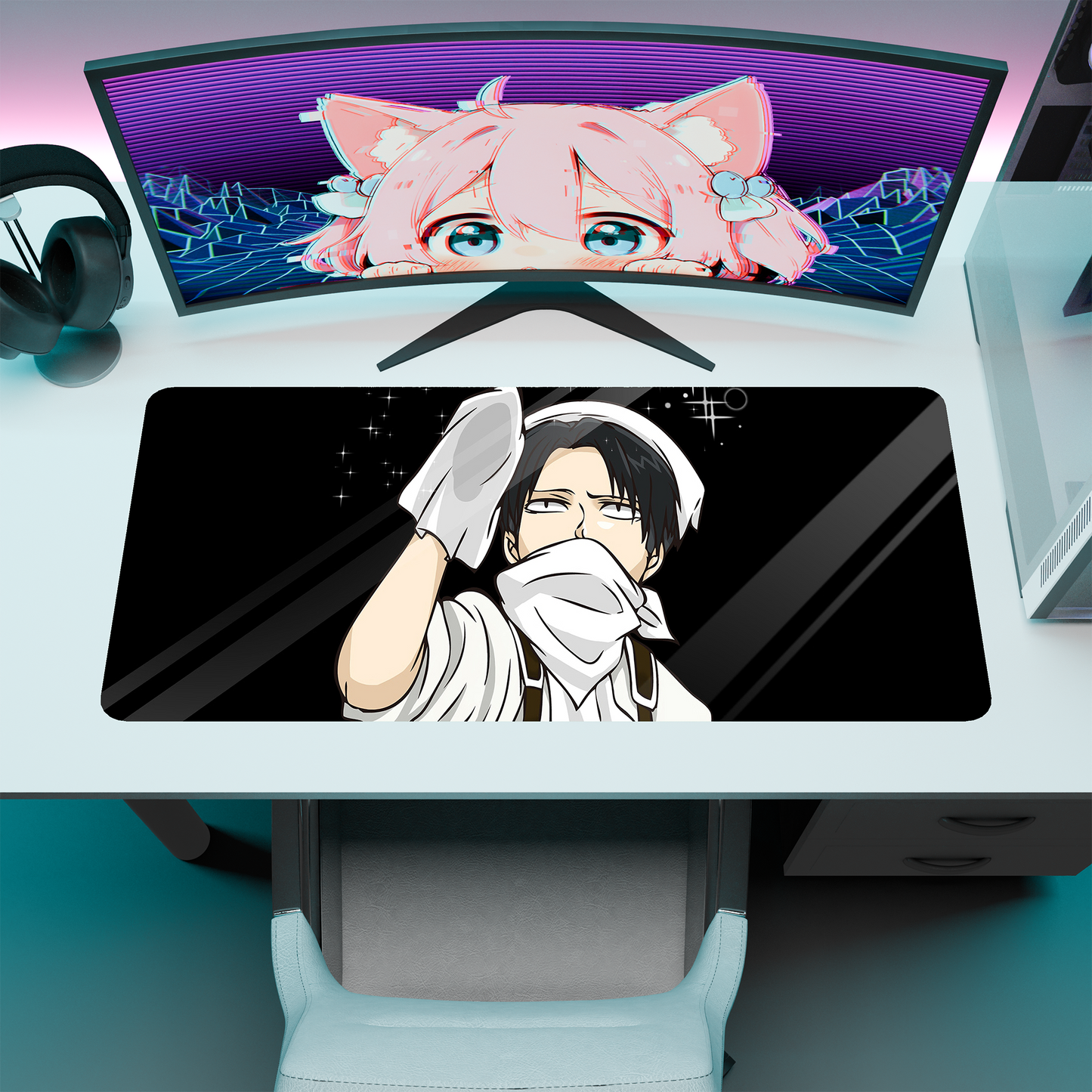 The "Humanity's Strongest" Husbando Deskmat | Style A