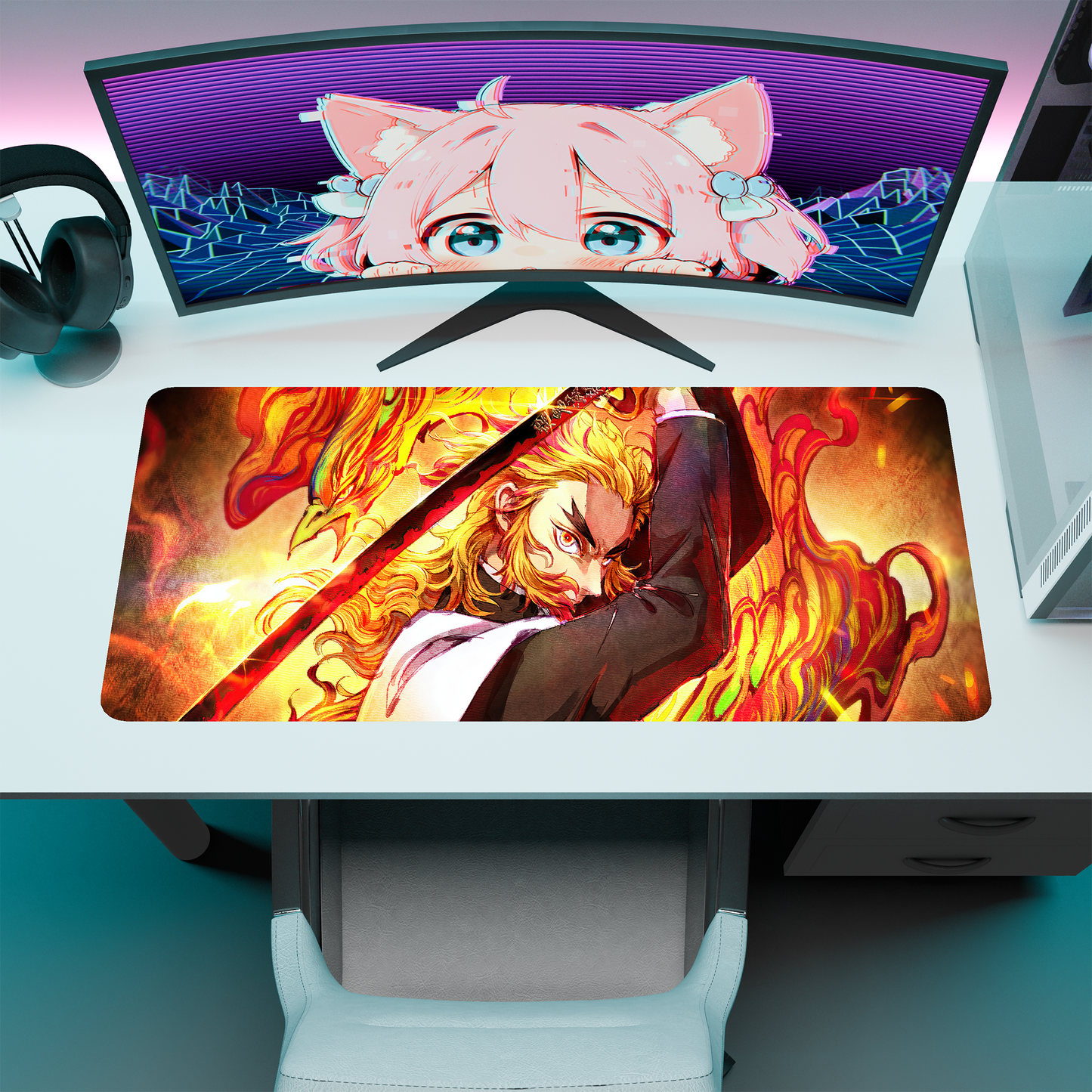 The "Flame Hashira" Husbando Deskmat | Style C