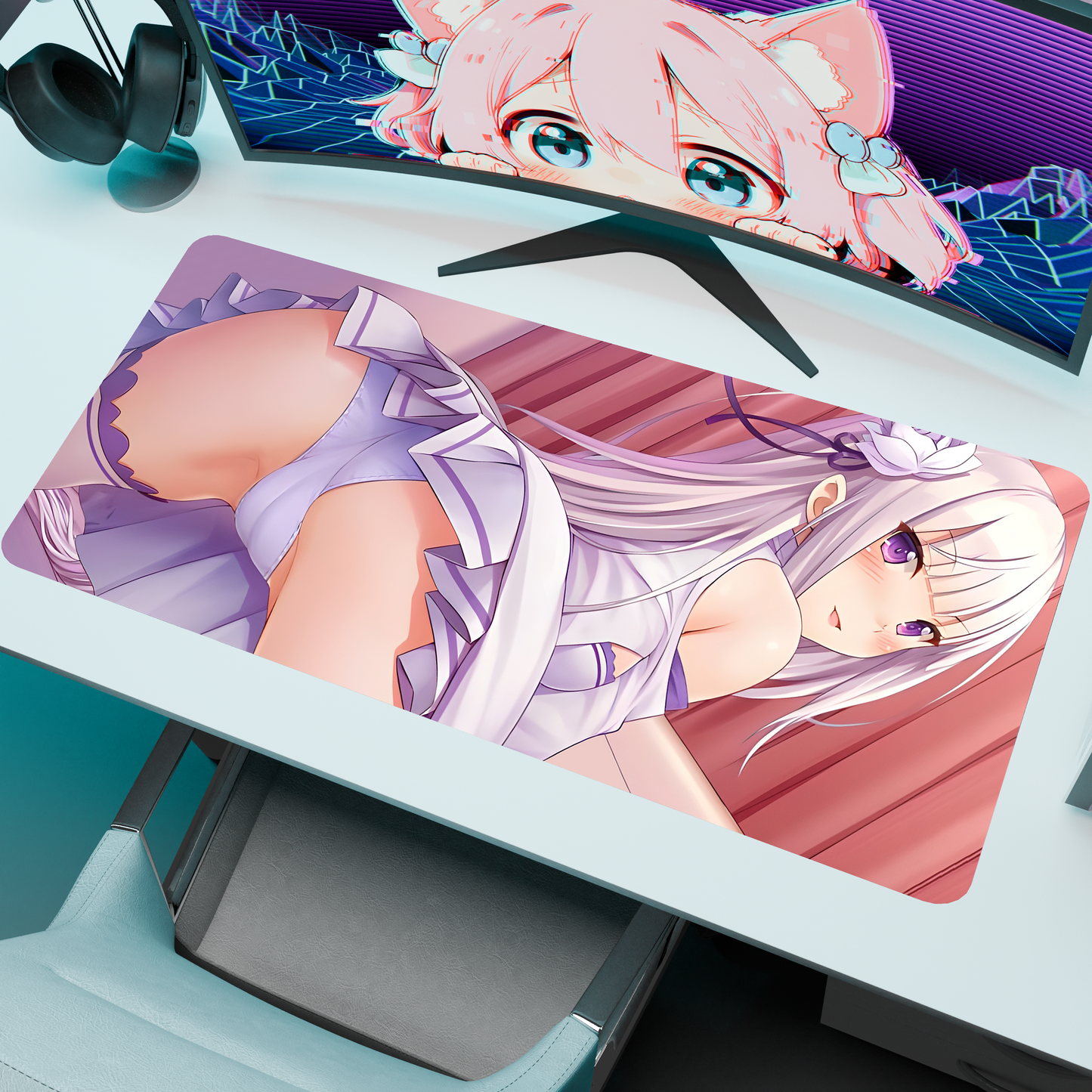 The "Frozen Elegance" Waifu Deskmat | Style C