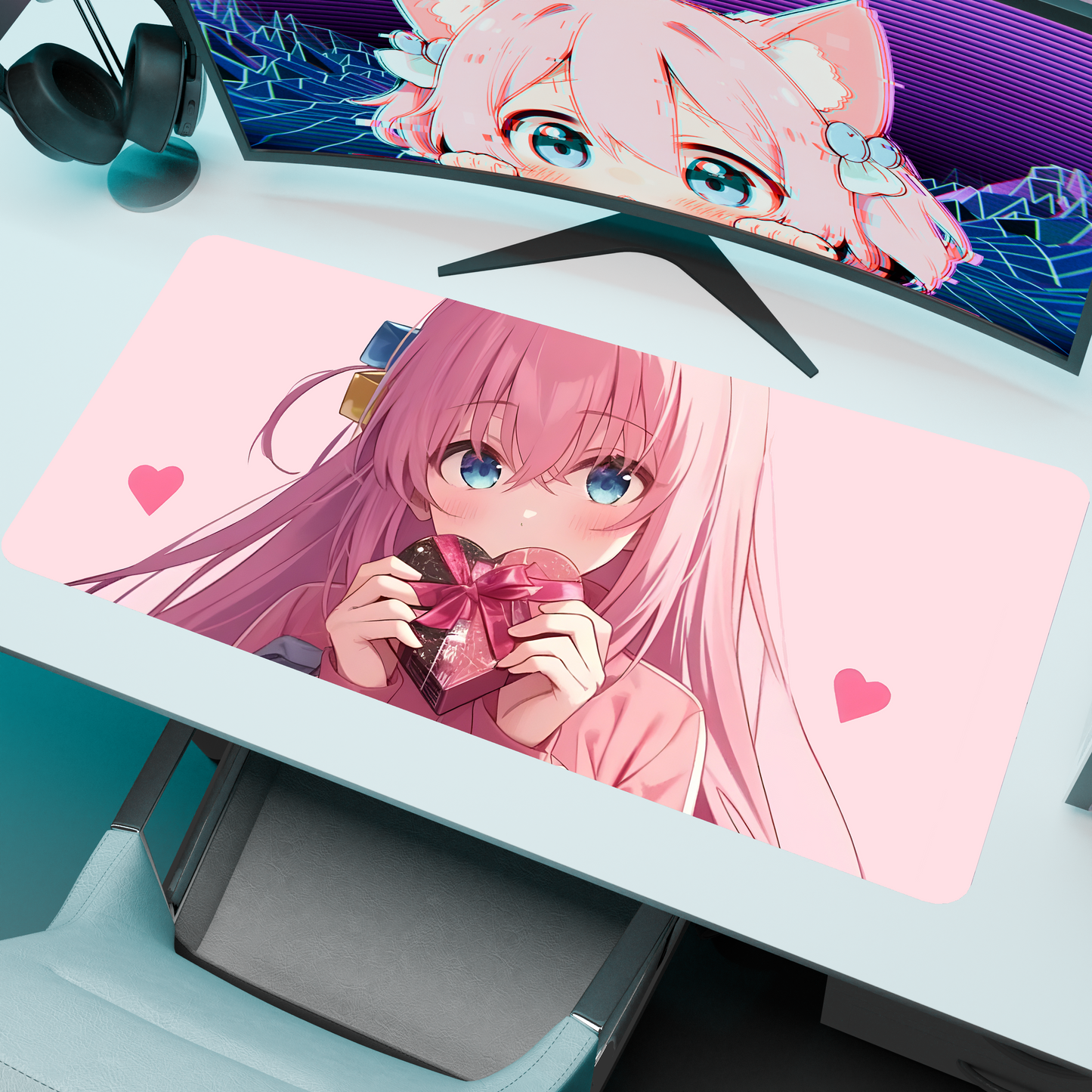 The "Shy Guitarist" Waifu Deskmat | Style E