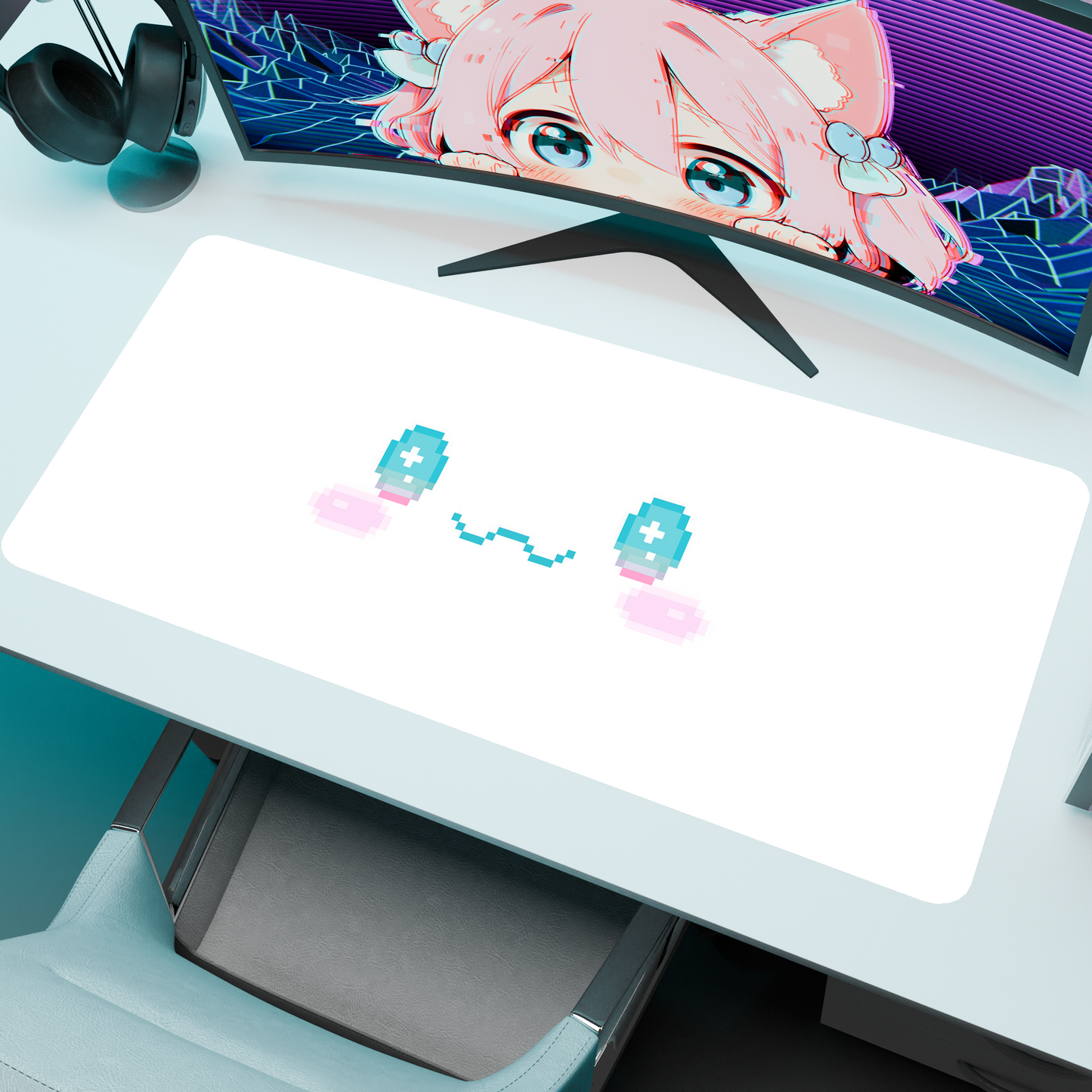 The "Cloudy Pup" Kawaii Deskmat | Style D