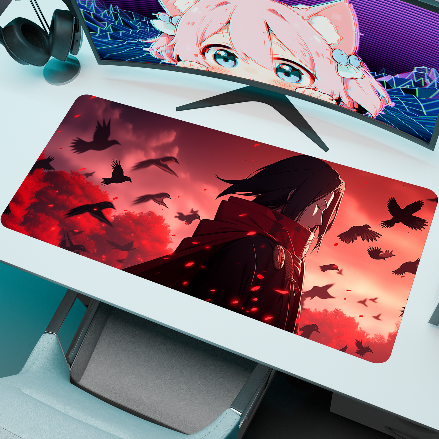 The "Raven Shinobi" Husbando Deskmat | Style B