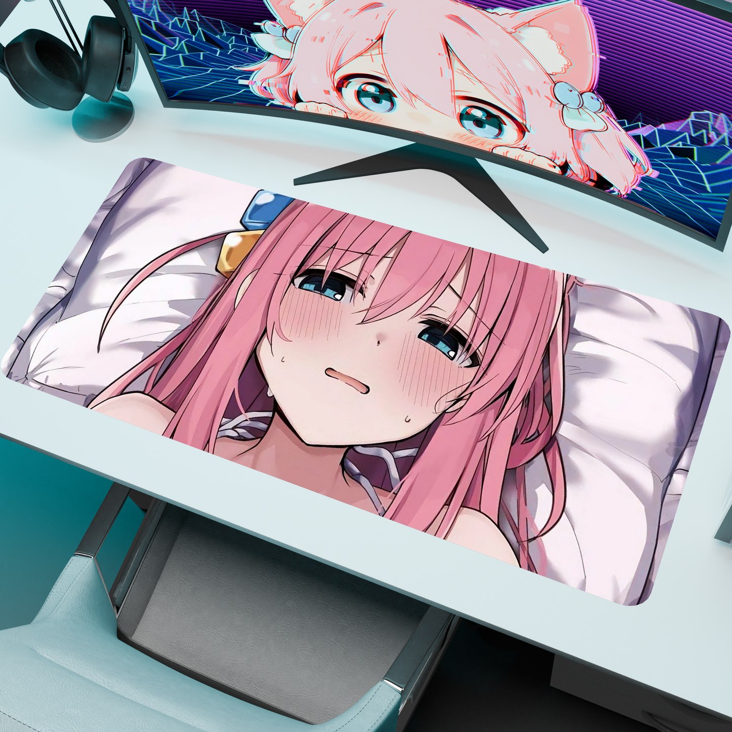 The "Shy Guitarist" Waifu Deskmat | Style C