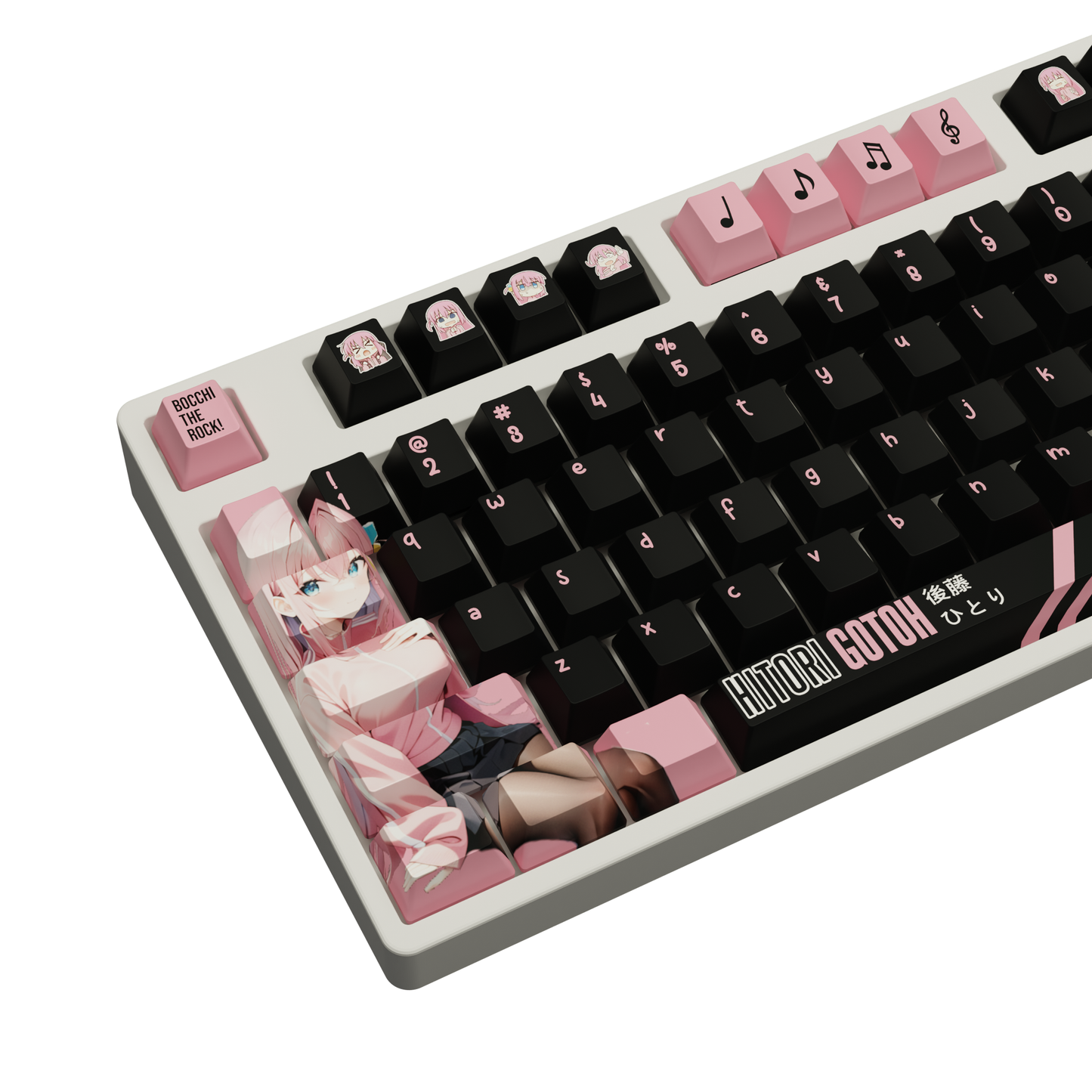 The "Shy Guitarist" Waifu Keycaps Set