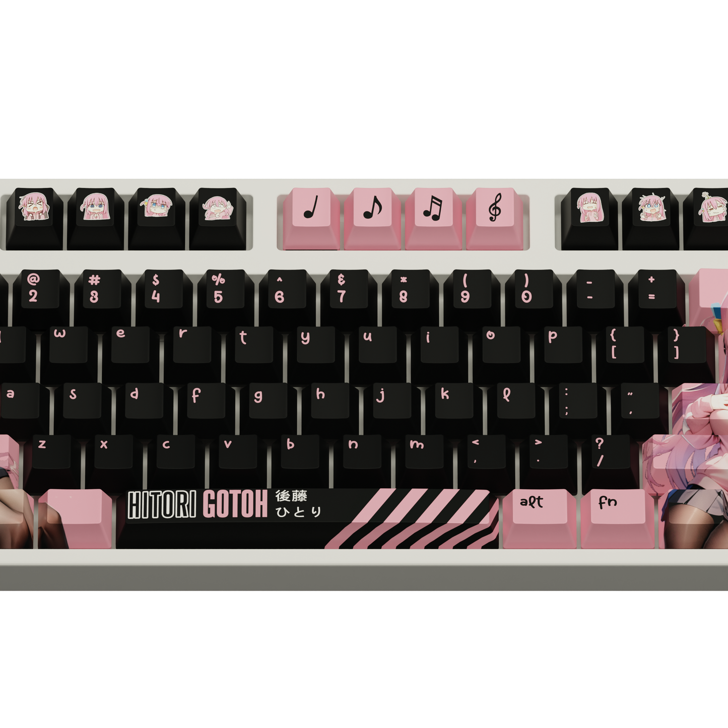 The "Shy Guitarist" Waifu Keycaps Set