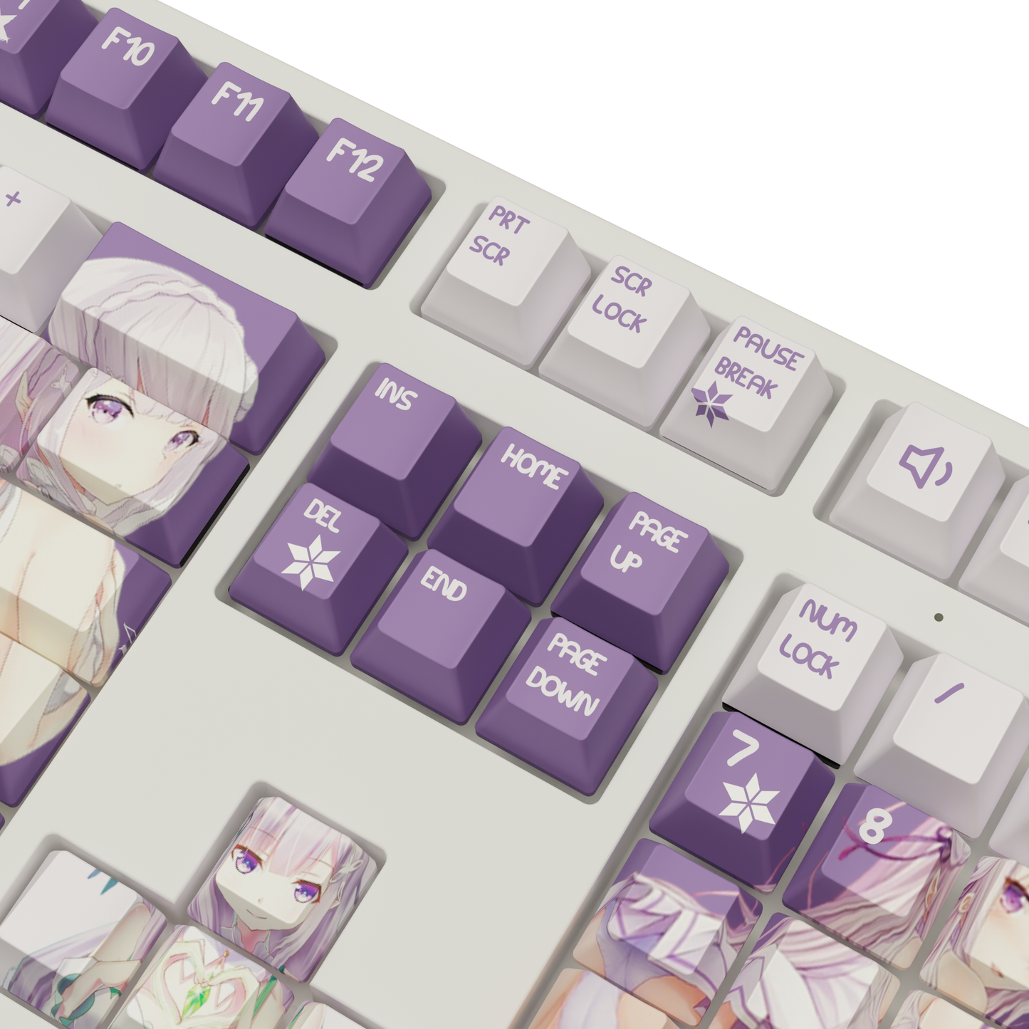 The "Frozen Elegance" Waifu Keycaps Set