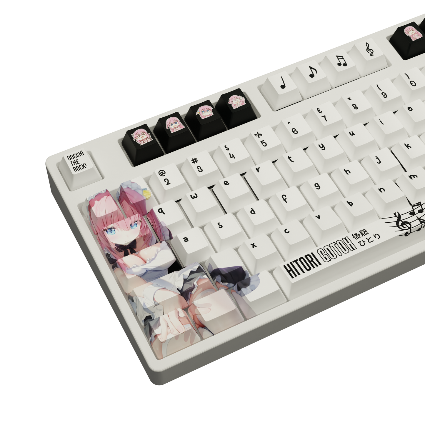 The "Shy Guitarist" Waifu Keycaps Set | Maid Cosplay