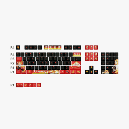 The "Flame Hashira" Husbando Keycaps Set