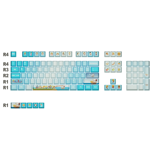 The "Pirate Crew" Husbando Keycaps Set