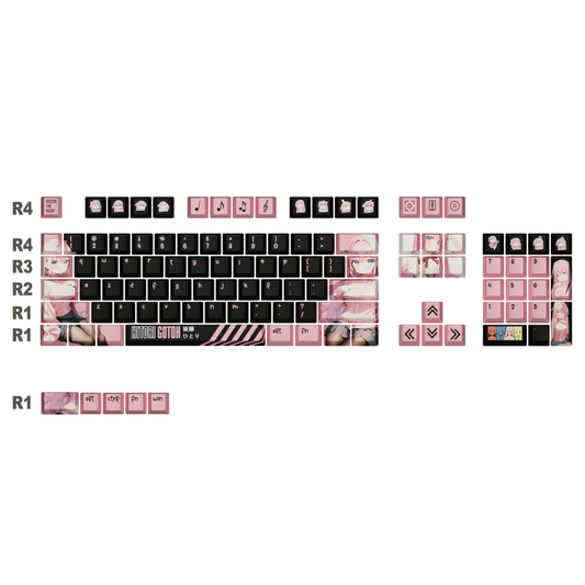 The "Shy Guitarist" Waifu Keycaps Set